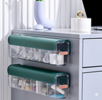 6-Cell Wall Mount Drawer Organizer – Acrylic Storage Box for Socks, Underwear & Accessories