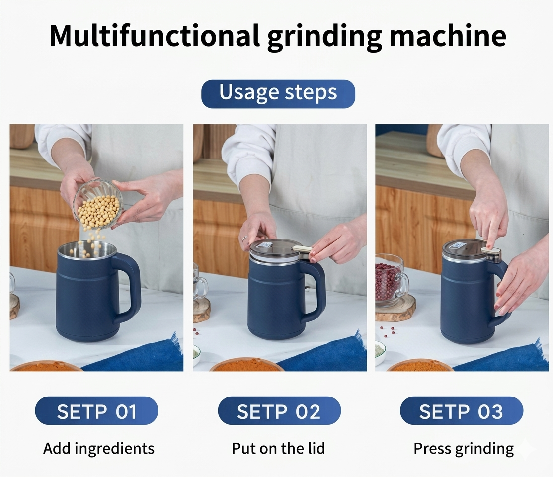 MEZON Portable Electric Spice & Coffee Grinder