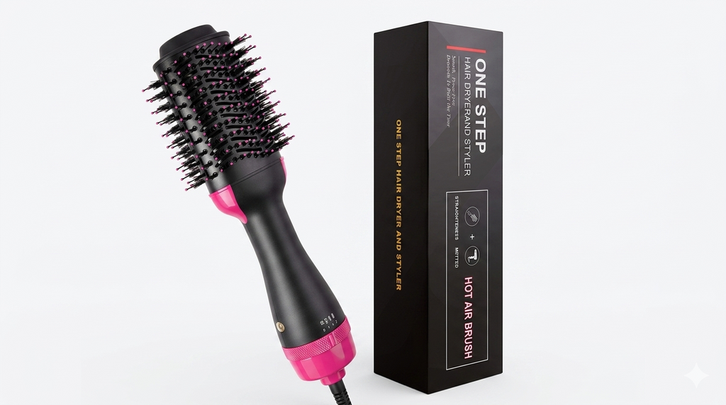 4-in-1 One Step Hair Dryer & Volumizer Brush – Salon-Style Hair at Home
