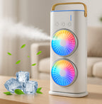 Portable Mini Air Cooler with Dual Mist & Remote Control