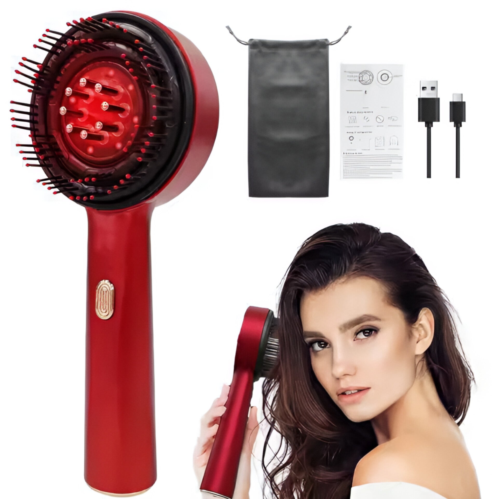 RelaxAura Premium Head Scalp Electric Massager Comb