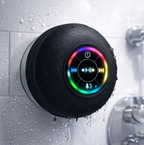 Mini Bluetooth Shower Speaker with RGB Lights | Waterproof Suction Cup | Wireless Bathroom Music Player with Mic