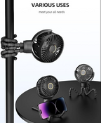 Multi-Use Stroller Cooling Fan – Flexible, Rechargeable & Baby-Safe Breeze