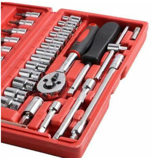 46-Piece Multipurpose Tool Kit with Ratchet & Socket Set