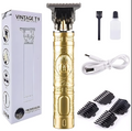 Professional Cordless Hair Trimmer for Men – Dragon Style T-Blade Grooming Kit (Gold)