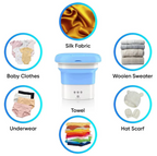 Portable Mini Washing Machine – Foldable Top Load, 2 kg Capacity with Spinner & Dryer